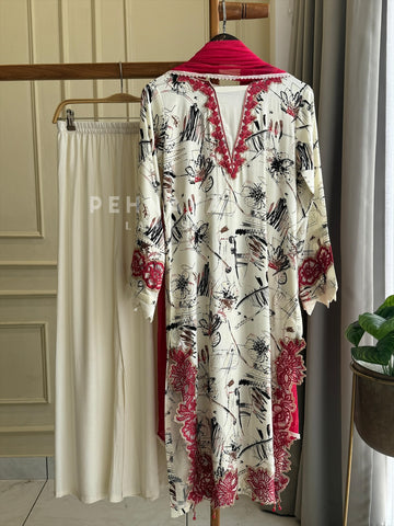 Floral Embroidery Kurtha set-New Colours LRC 143 - Pehnava Lawns