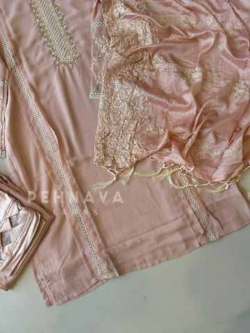 Embroidered Chiffon Suit Set