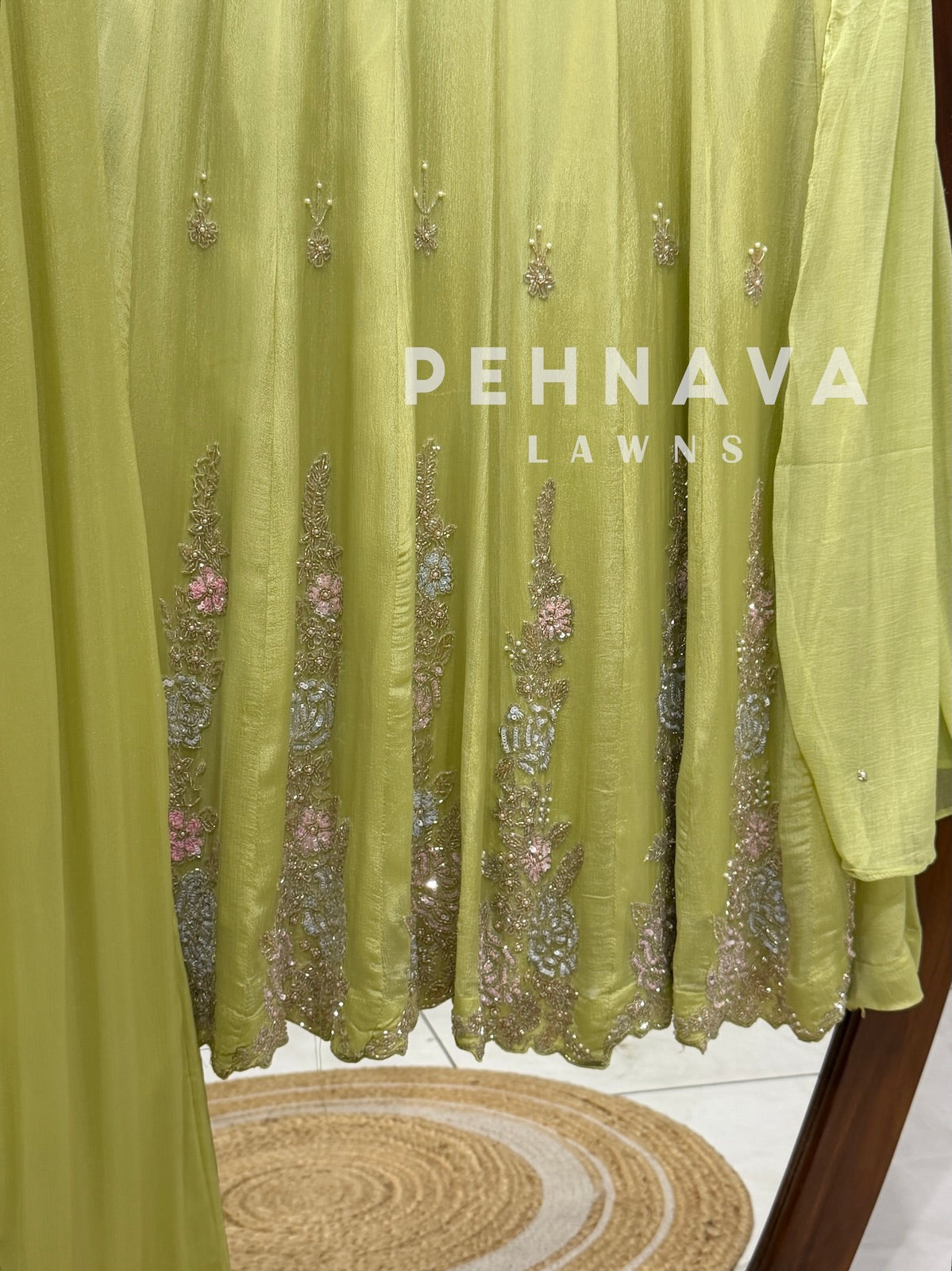 Heavy Handworked Anarkali Attire 8942
