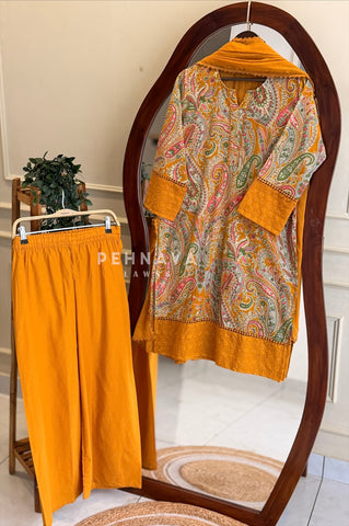 Paisley Printed Cotton Suit