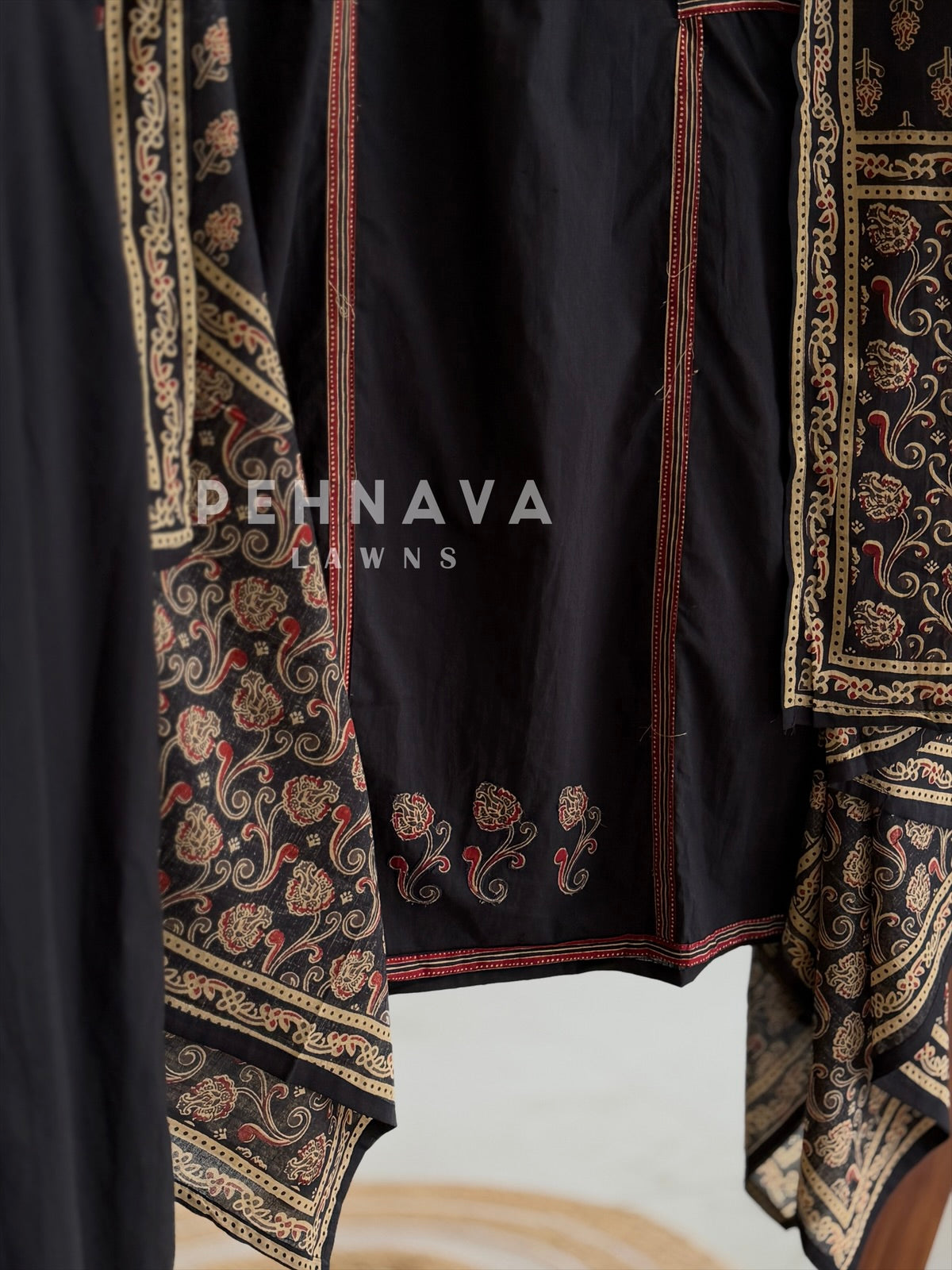 Printed Yoke Panel Suit Set 204