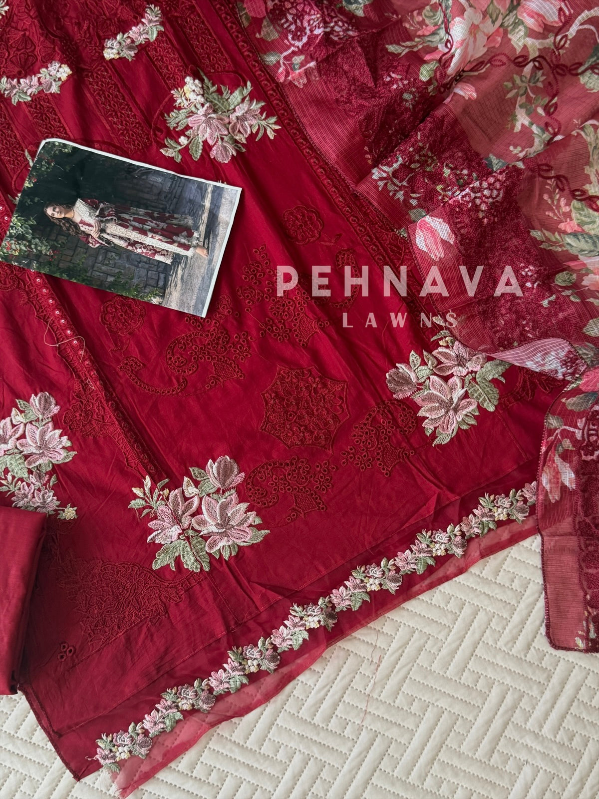 Embroidered Semi Stitched Suit 3902B