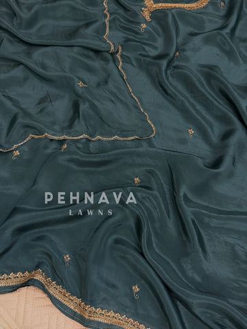 Premium Neck Emblished Unstitched Suit