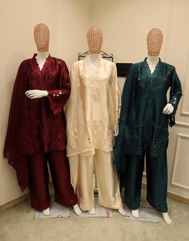 Floral Cutwork Appliqué Set-7274 - Pehnava Lawns