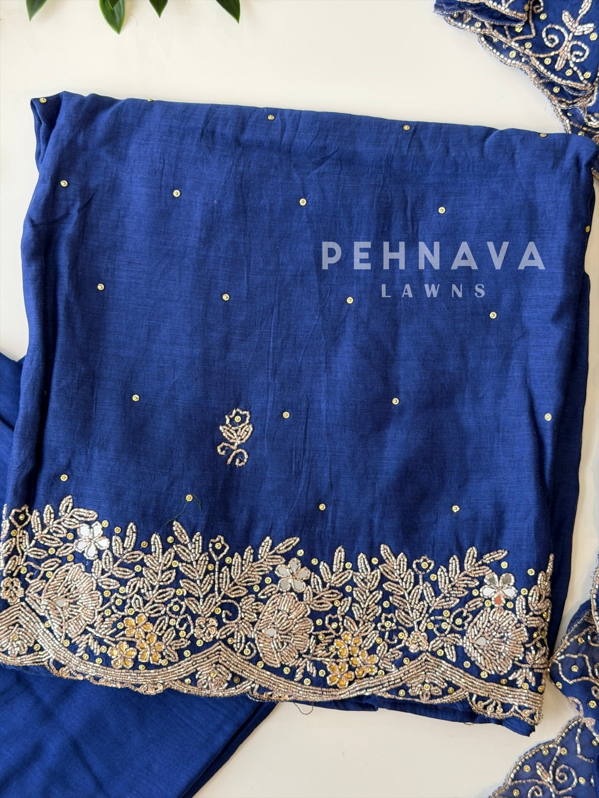 Chanderi Handworked Unstitched Suit-18566