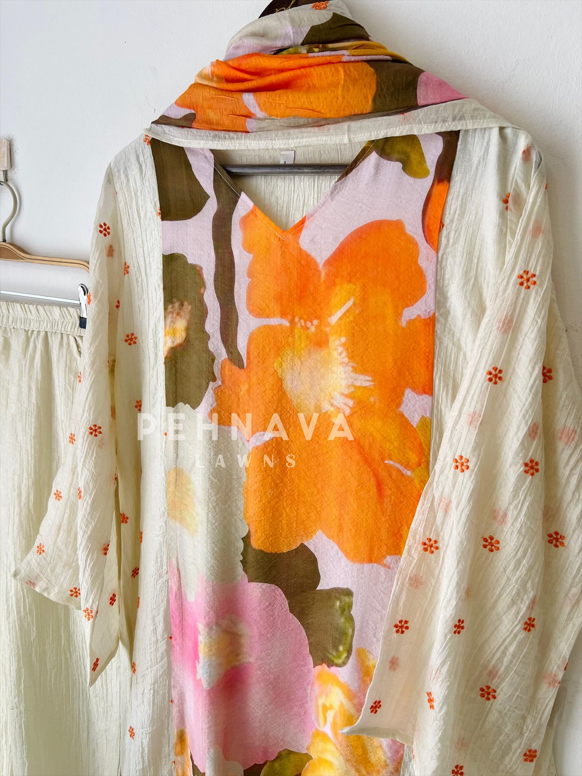 Floral Casual Ensemble-4143 - Pehnava Lawns