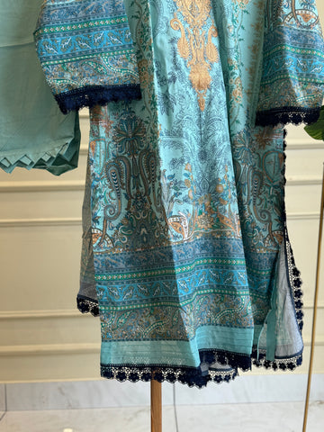 Khaadi Classic Embroidered Lawn Suit – size Xl