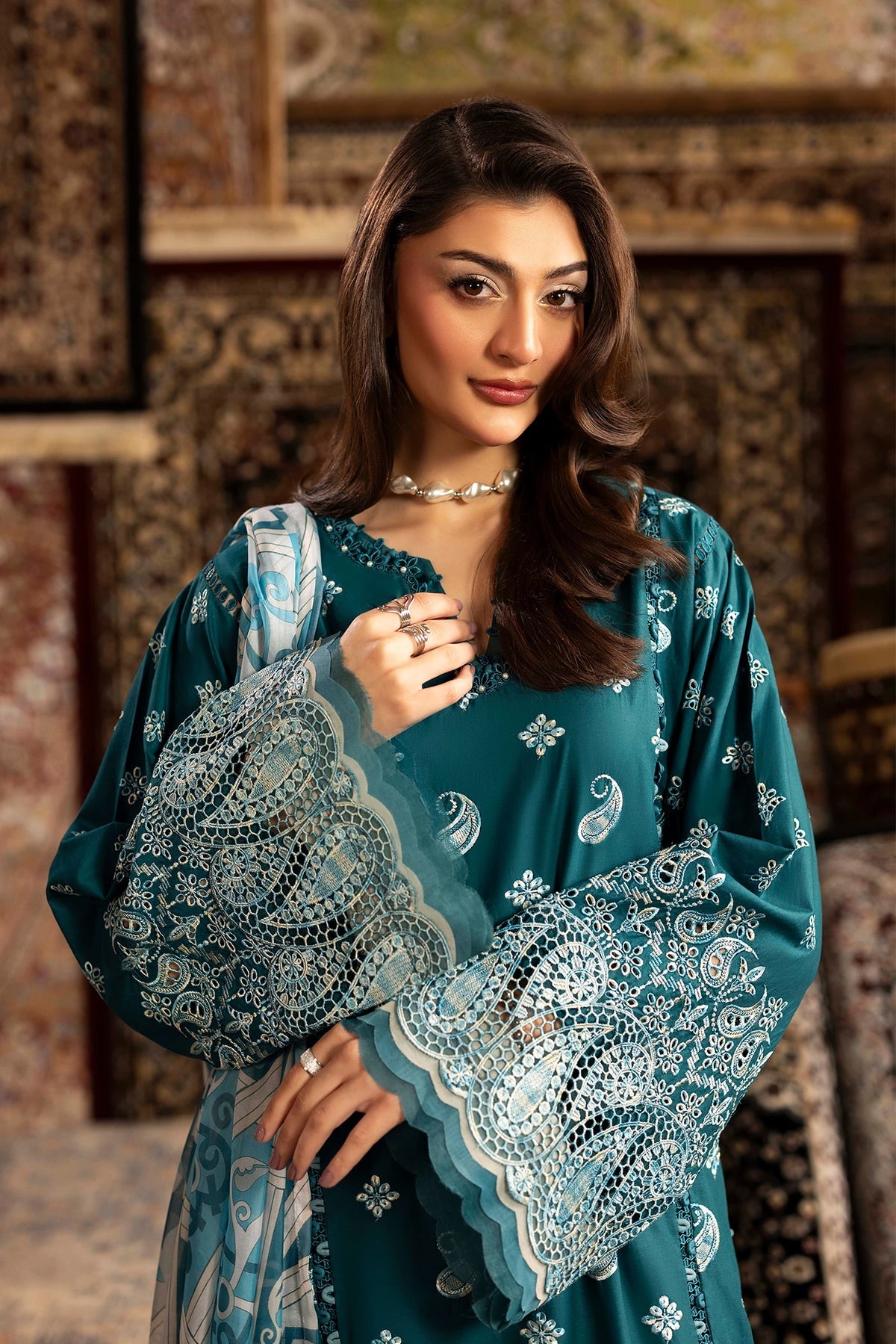 Adan’s Chenille premium unstitched suit-D02 - Pehnava Lawns