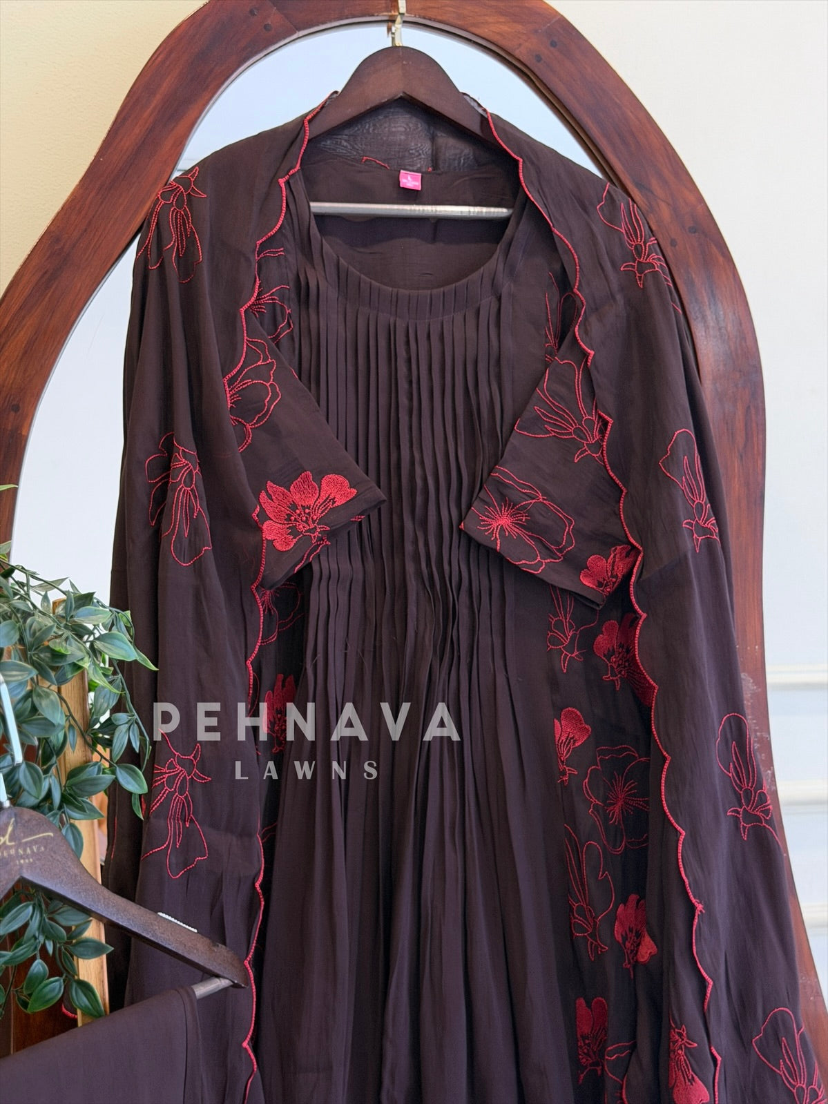 Pintuck Floral Embroidered Ensemble 13014