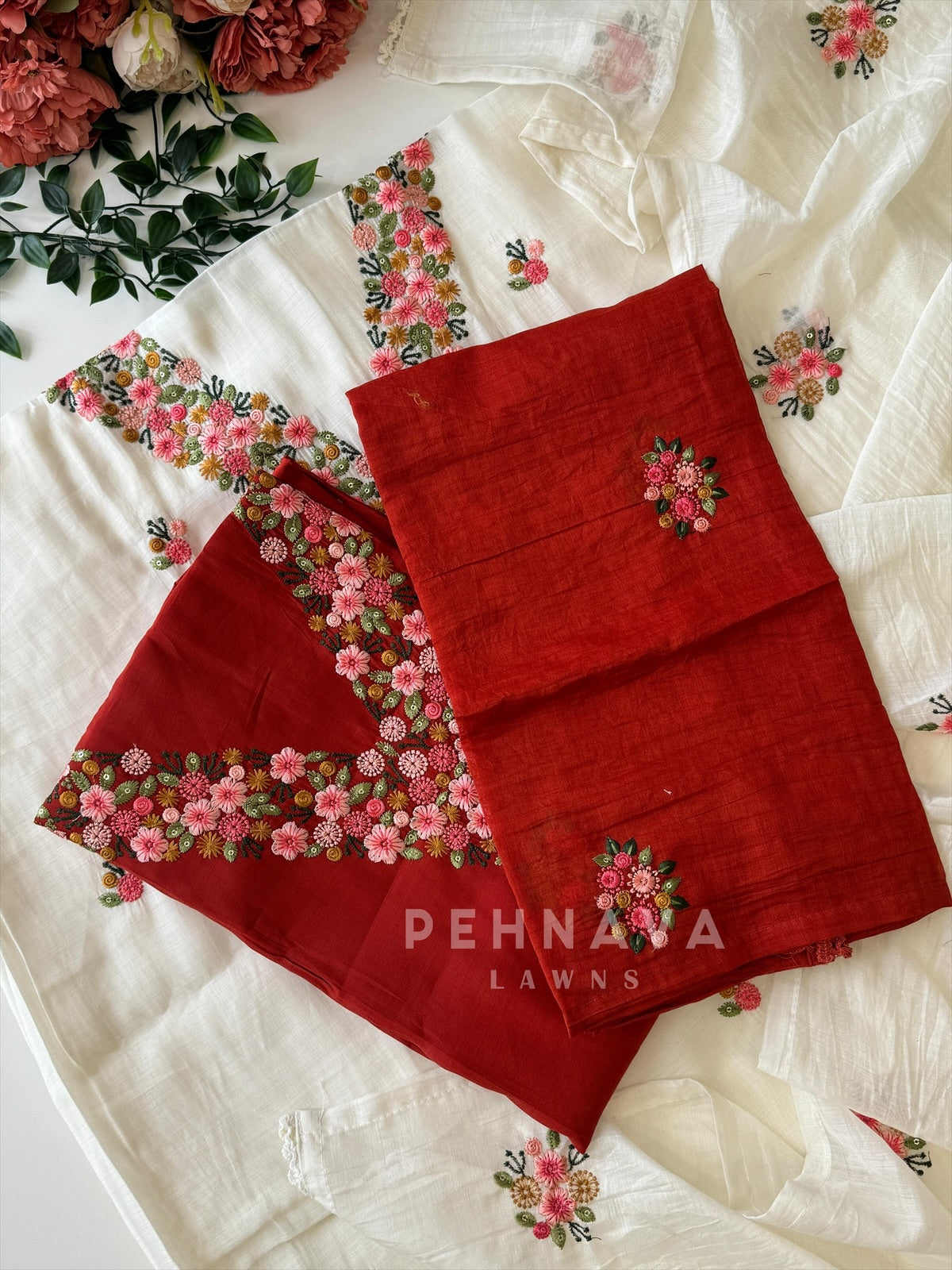 Embroidery Rich Dress Material 12708 - Pehnava Lawns