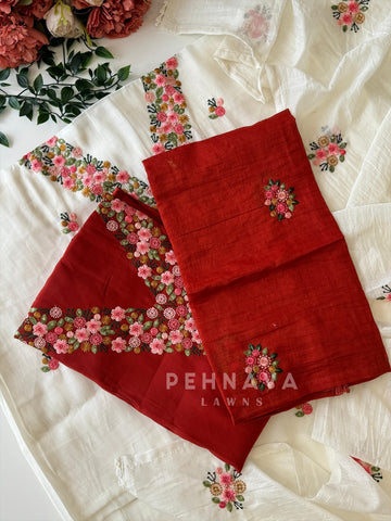 Embroidery Rich Dress Material 12708 - Pehnava Lawns