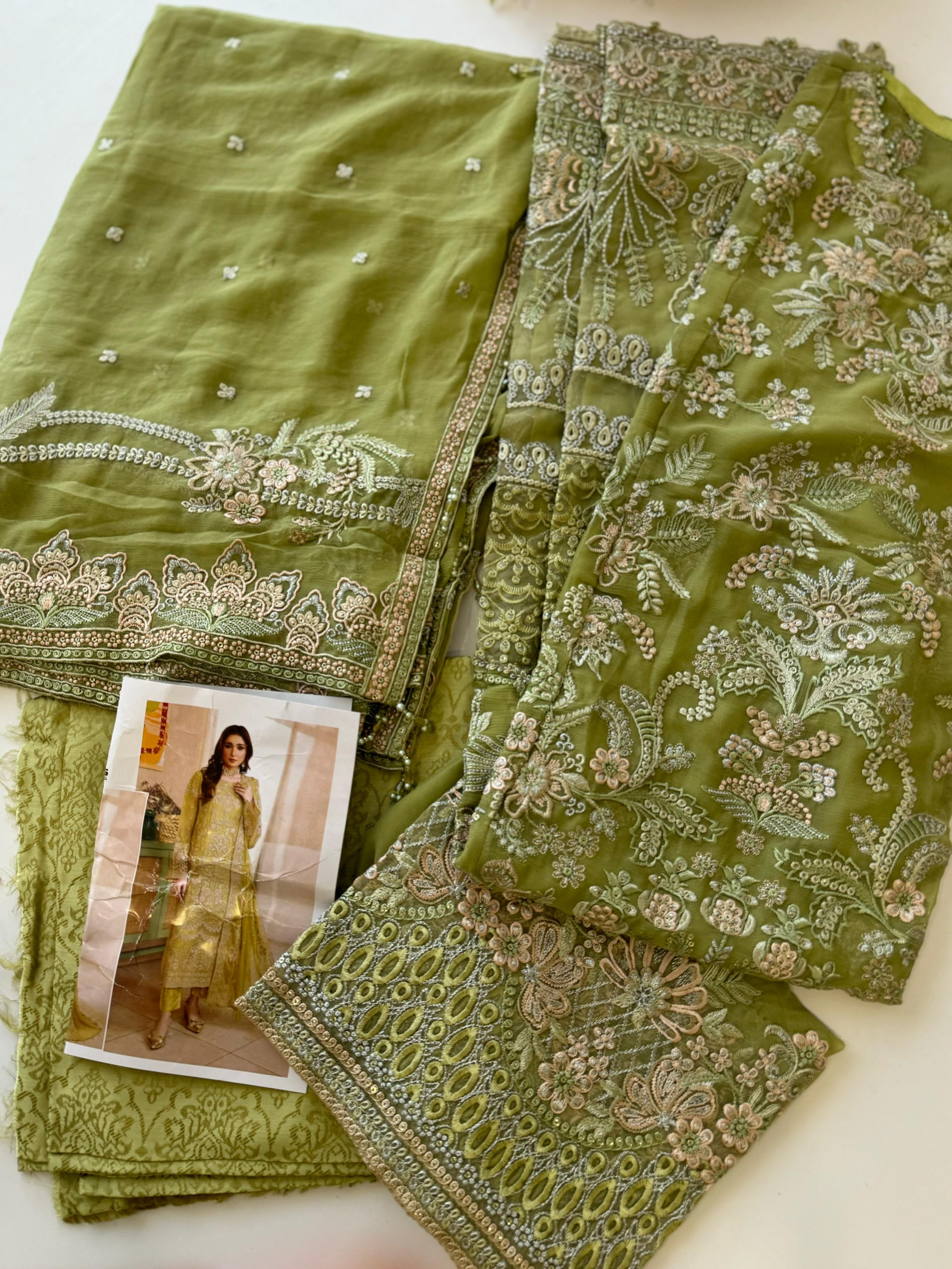 Luxurious Premium Chiffon Embroidered Suit