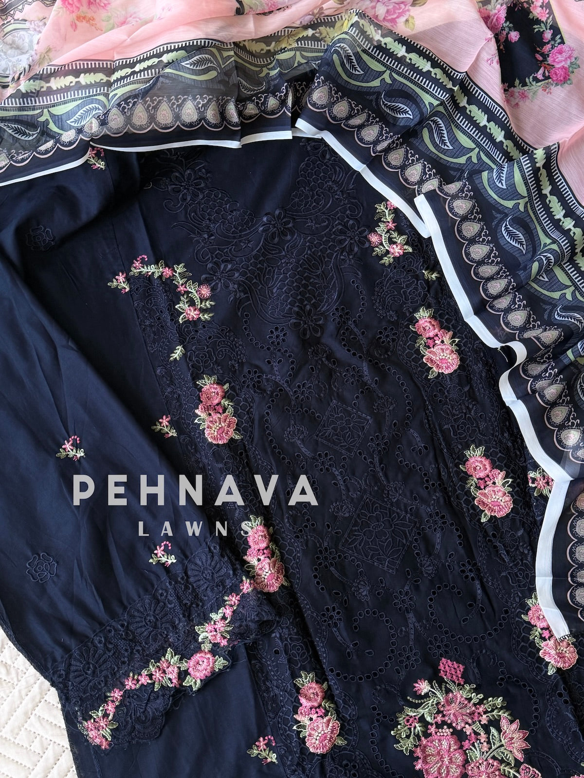 Embroidered Semi Stitched Suit-4212