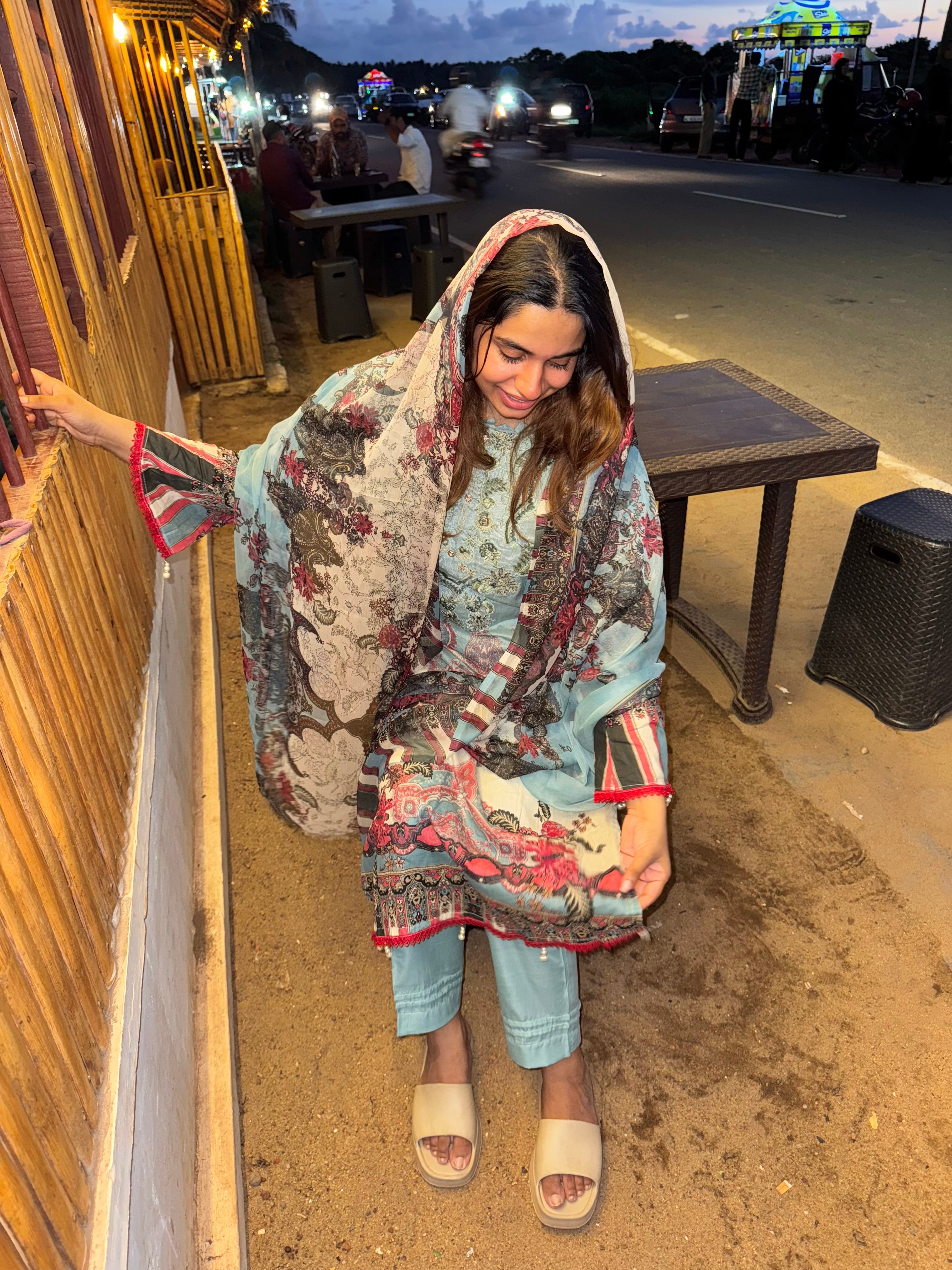 Essential Cotton Embroidered Suit-1110/ 1028