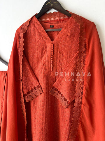 Cotacheck Embroidered Suit-Hkoba