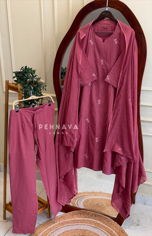 Floral Embroidered Suit