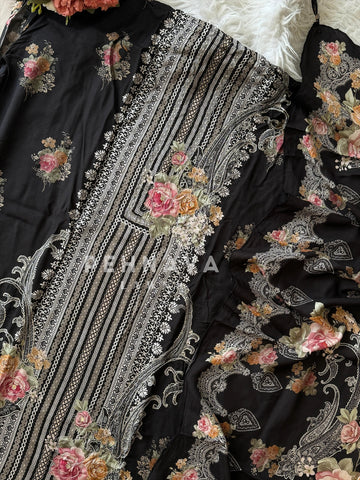 Muslin Unstitched Suit-KT-342 - Pehnava Lawns