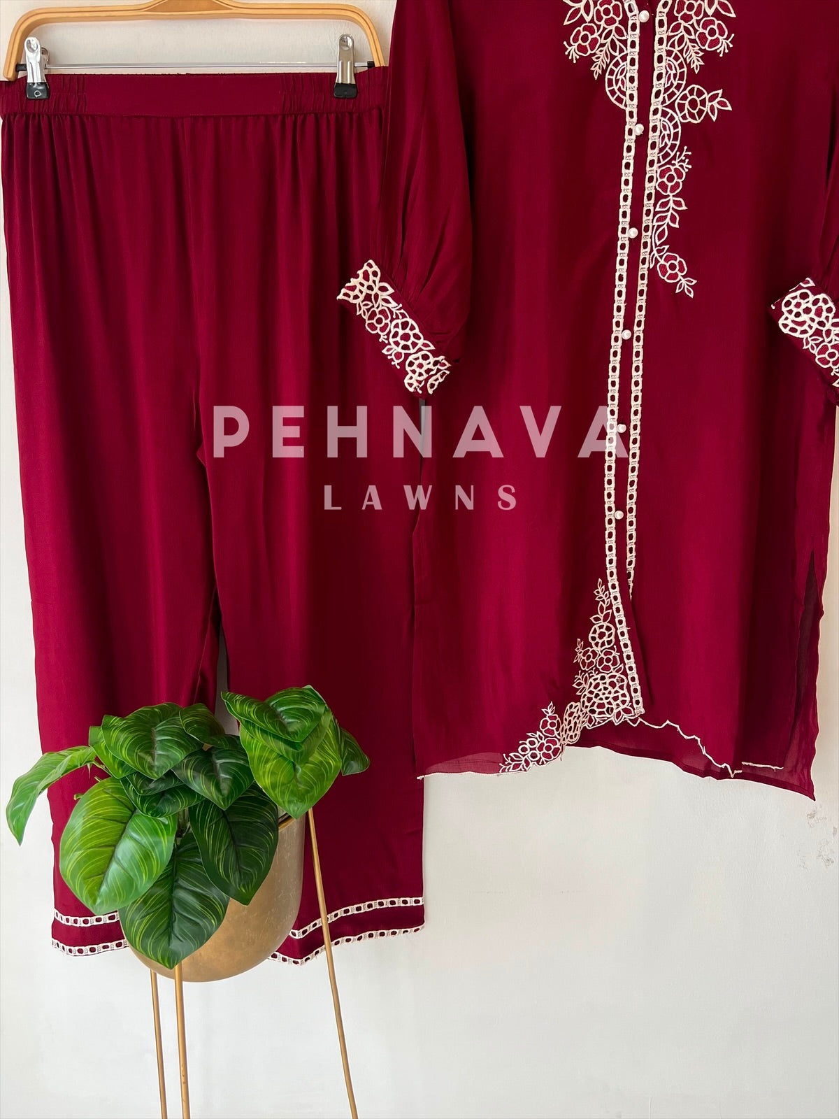 Floral Embroidered Co-ord Set S016