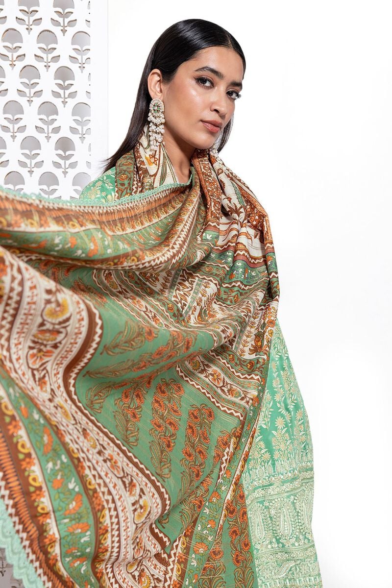 Khaadi Unstitched embroidered Lawn suit-7933