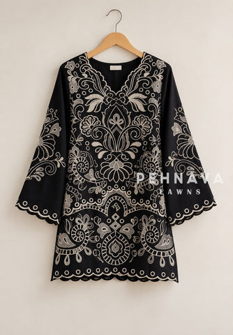 Bell Sleeve Embroidered Farshi Salwar Set