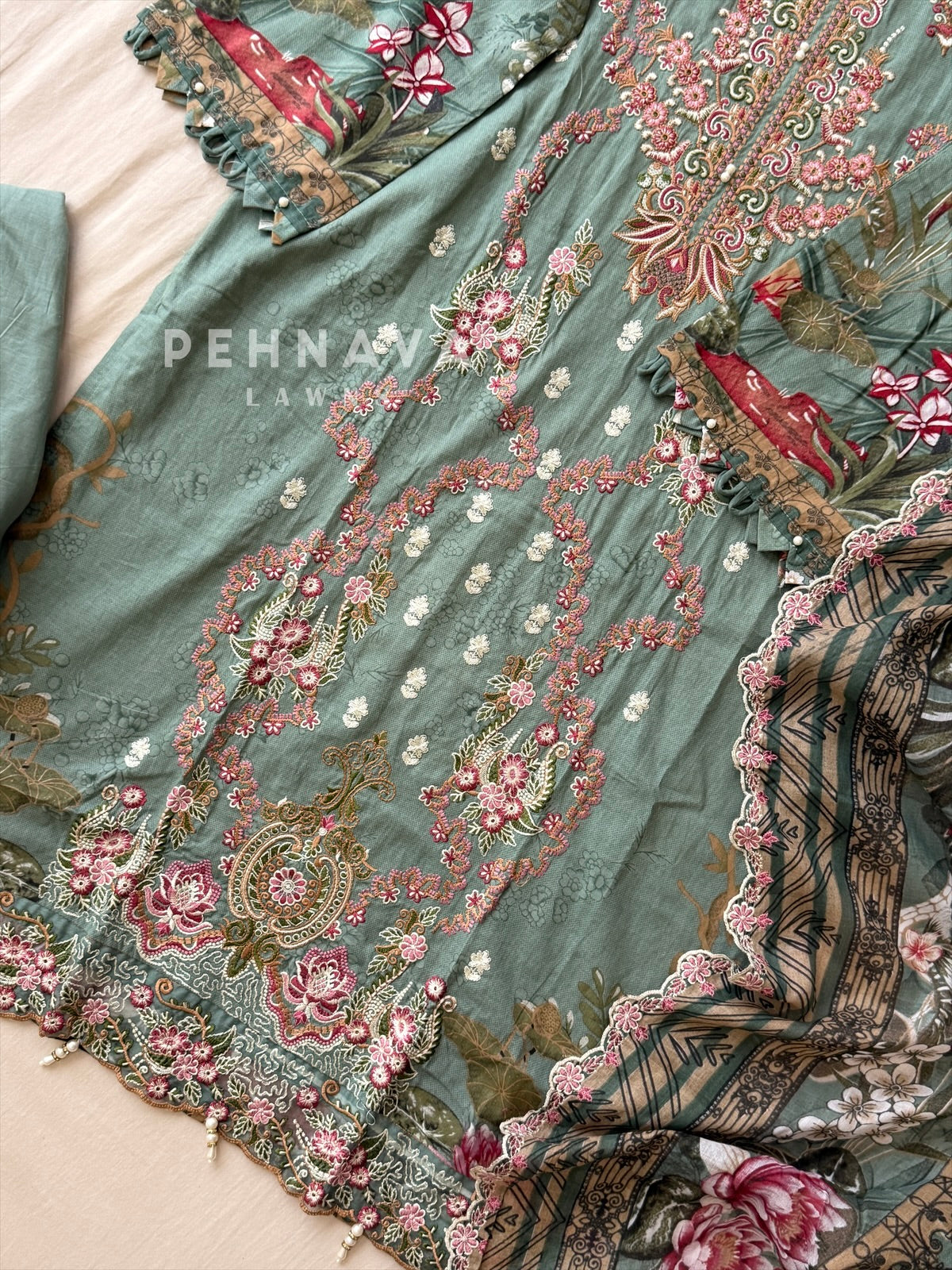 Printed Embroidered Ready to Wear Suit-2110