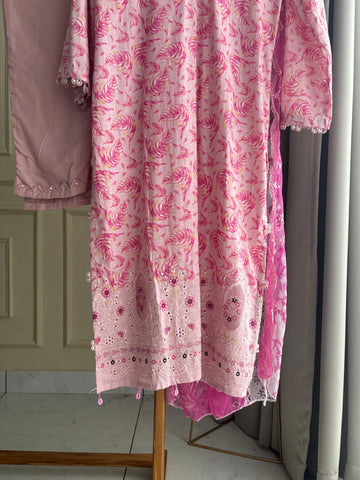 Cotton Embroidered Suit - 1004