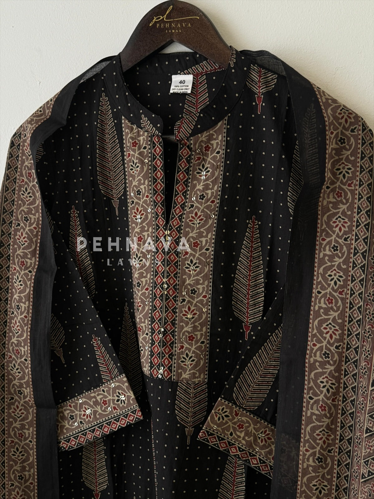 Classic Work Print Suit-No.11/3 - Pehnava Lawns