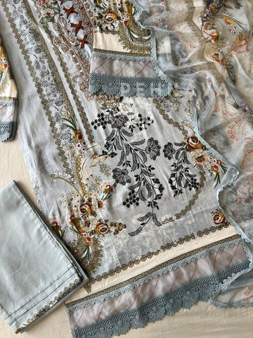 Cotton Lace Detail Suit Set-1481