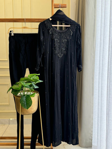 Handworked Chinnon Anarkali Suit