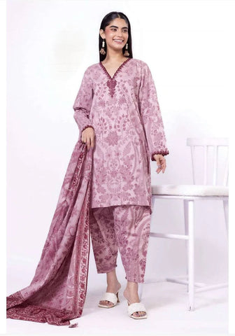 Khaadi Unstitched embroidered Lawn suit-0106