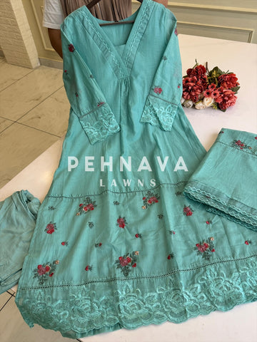 Premium Chanderi Festive Anarkali suit