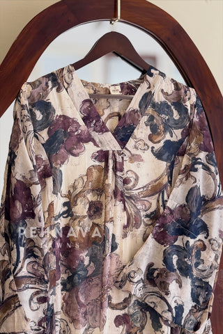 V-Neck Printed Co-ord Set