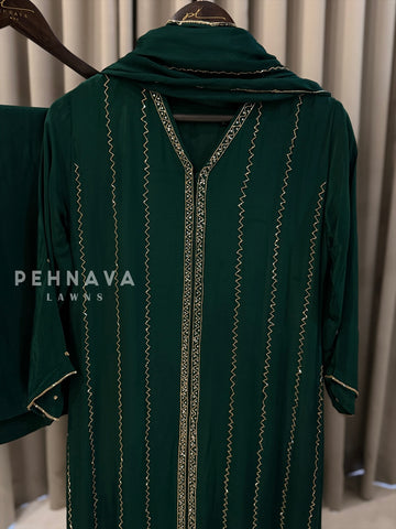 Premium Crepe Zigzag Ensemble - Pehnava Lawns