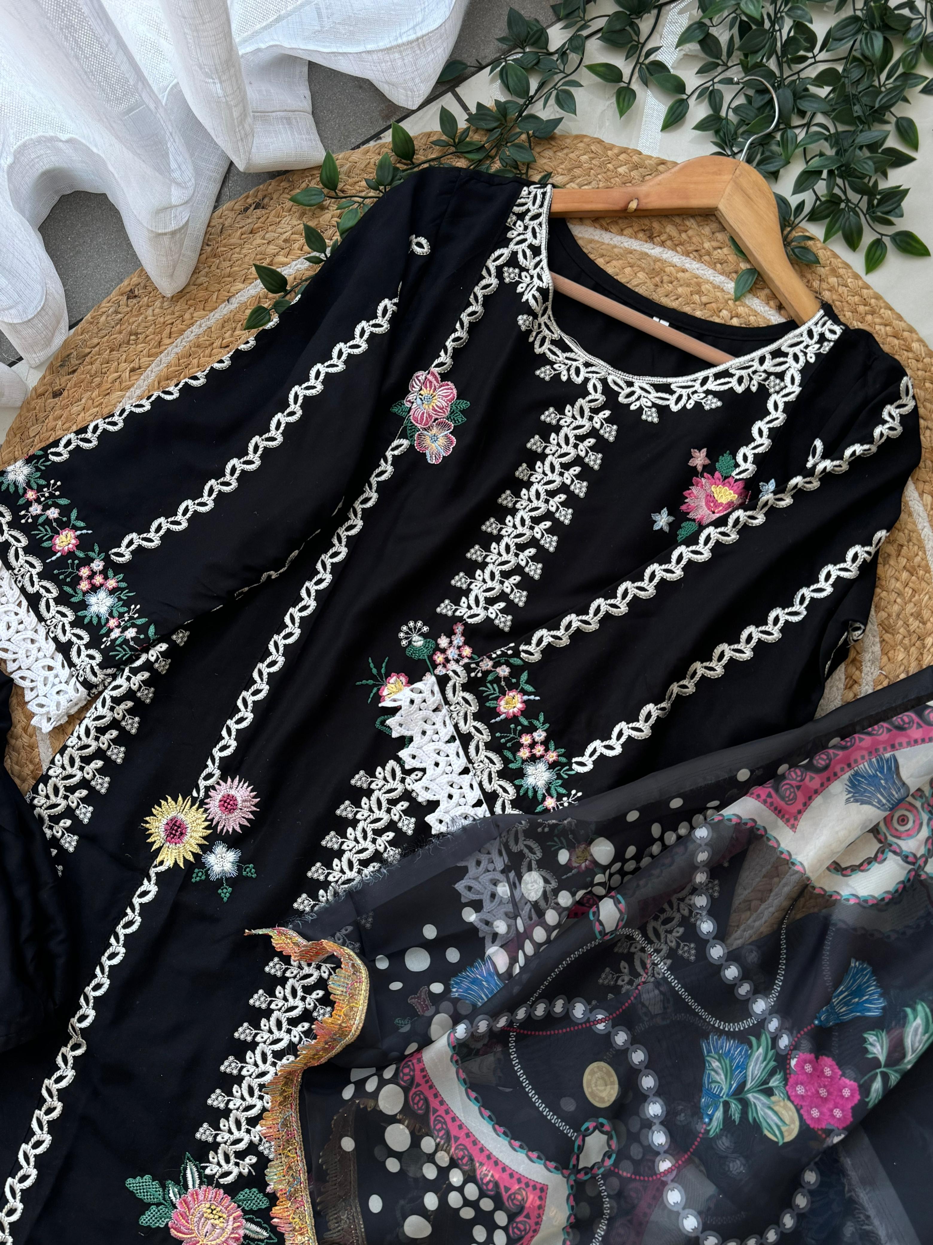 New Red and Black Pakistani Suit