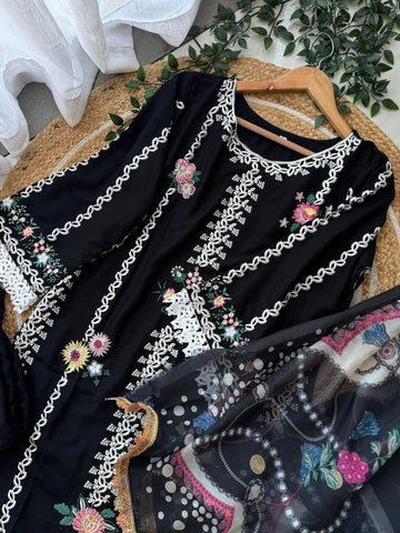 New Red and Black Pakistani Suit