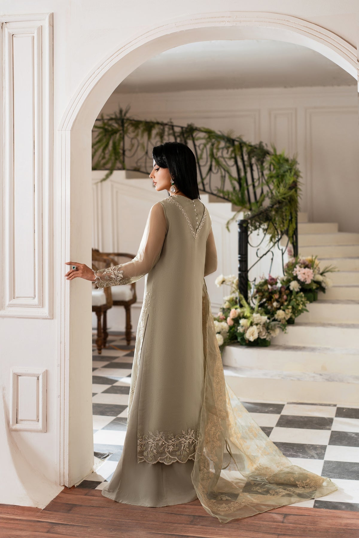Azzal luxurious organza suit -AINA - Pehnava Lawns