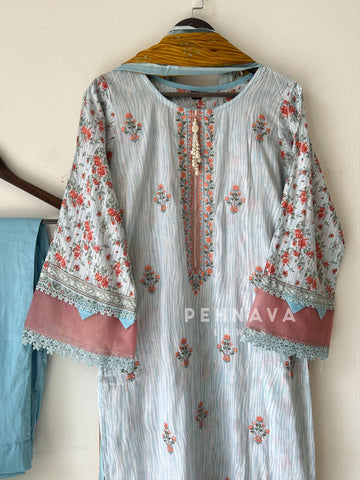 Embroidered Casual Ready To Wear Suit-21003-4