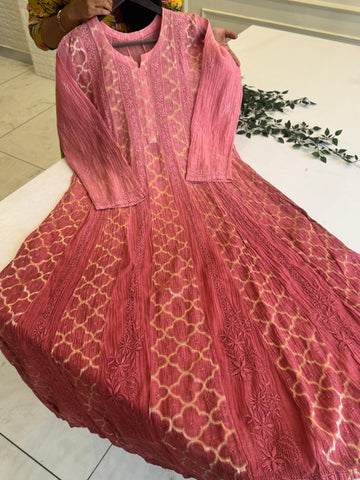 Authentic chikankari Anarkali -Kurta