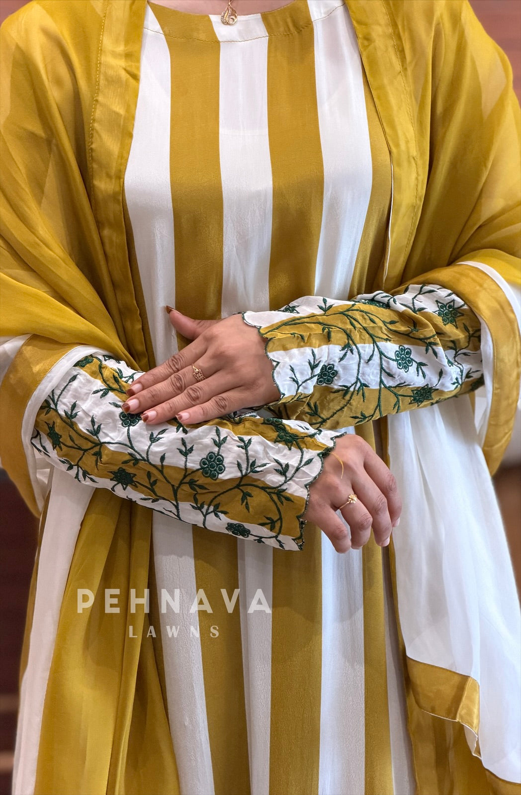Embroidered Crepe Suit Set