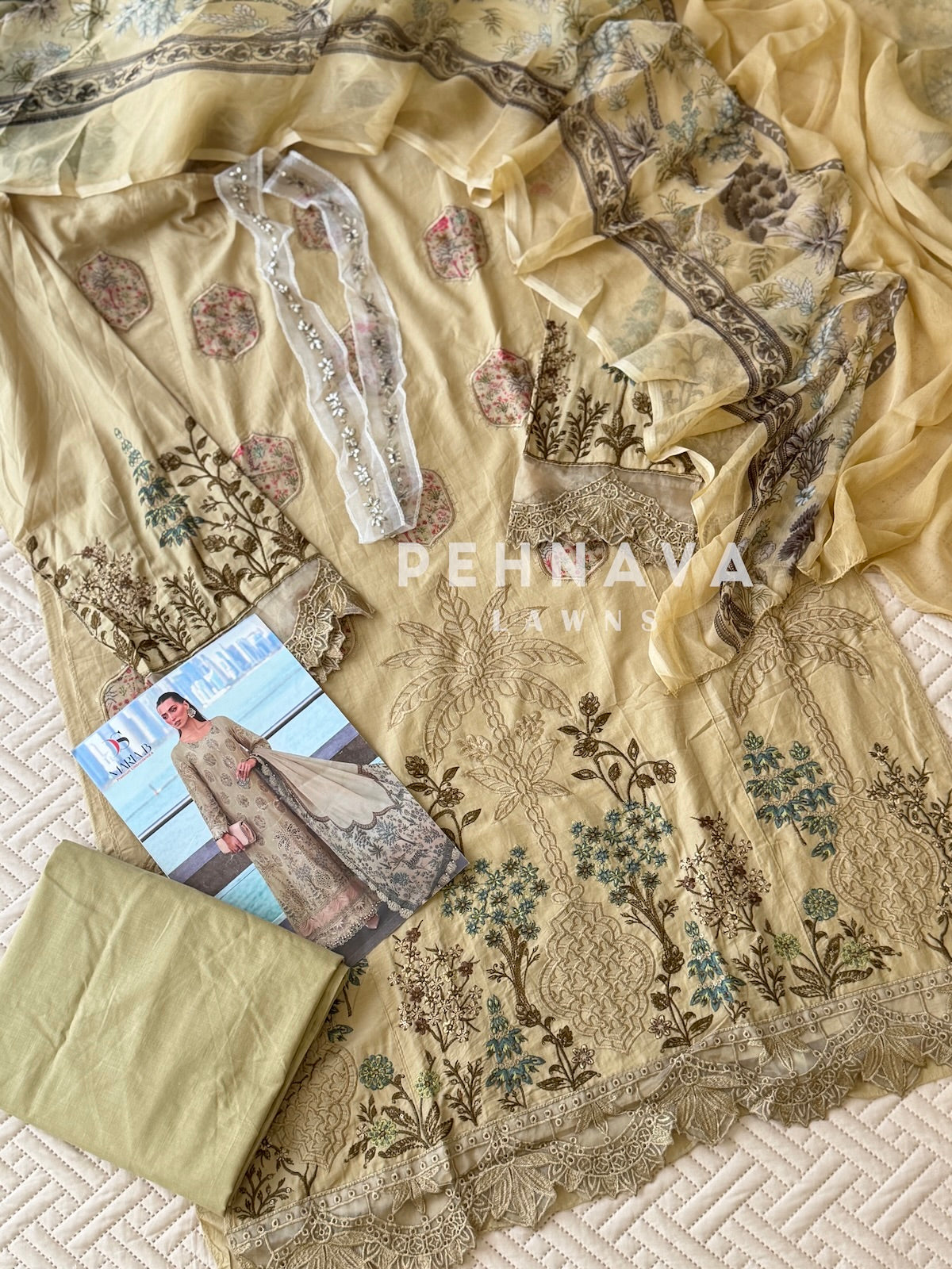 Embroidered Semi Stitched Suit-1913
