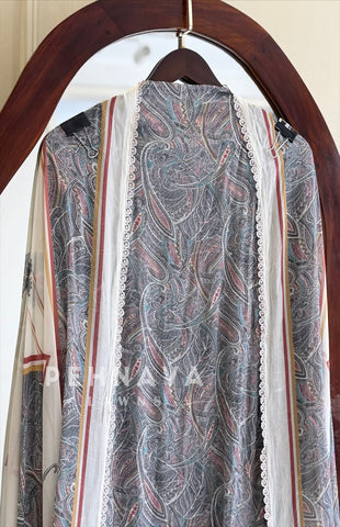 Floral Embroidered Unstitched Suit 4370