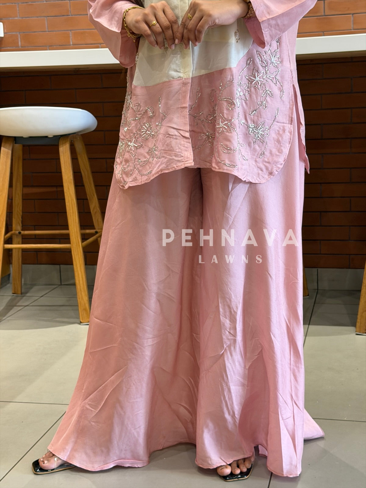 Indo-Western Tissue Party wear Suit-1251A