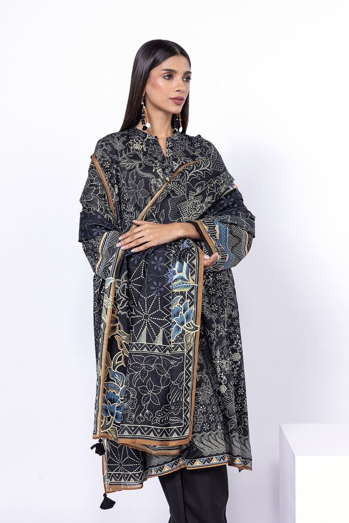 Khaadi Unstitched Printed Lawn suit-0125