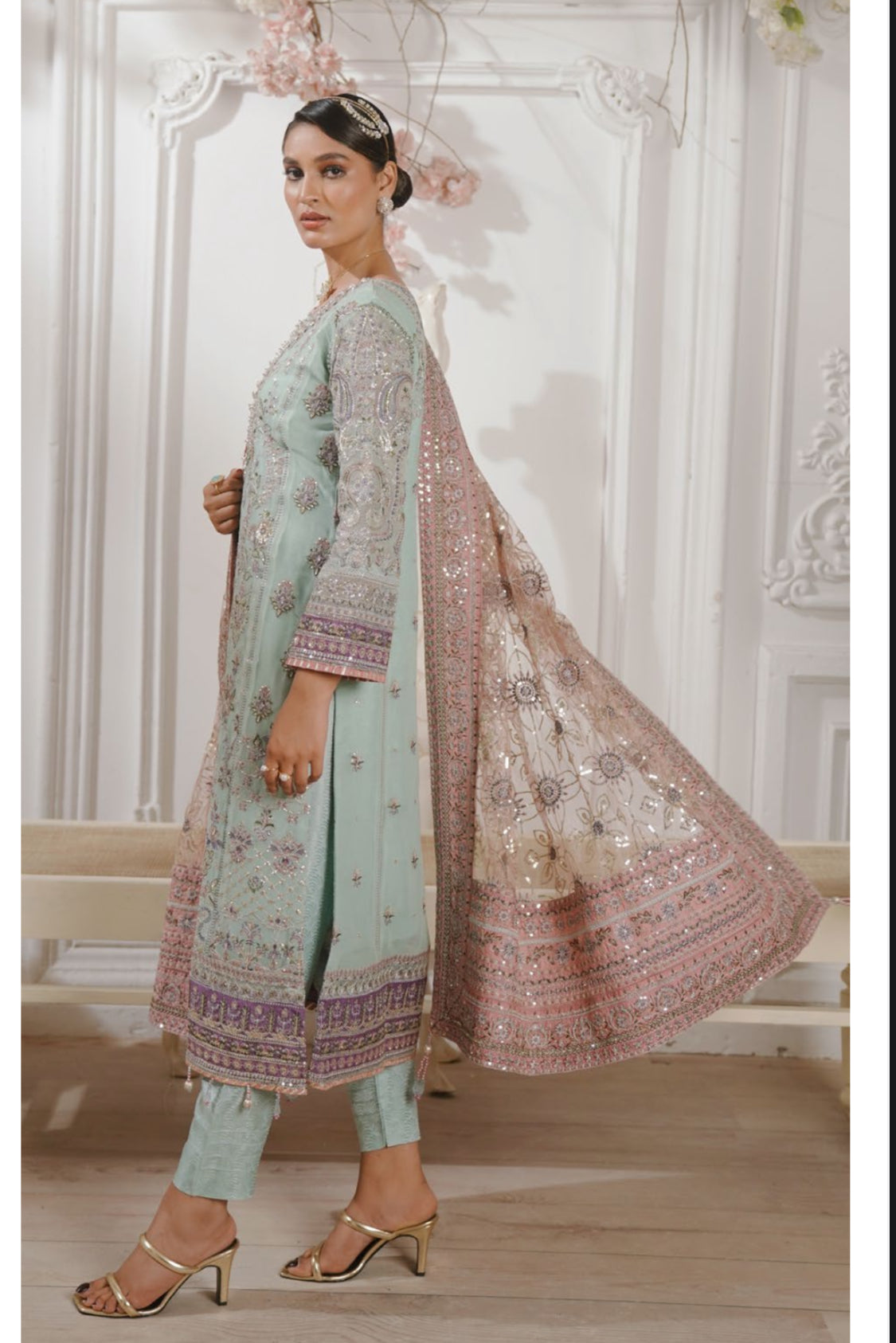 GLAMOURA BY NOOR'S SEMI-STITCHED 3PC | D-05