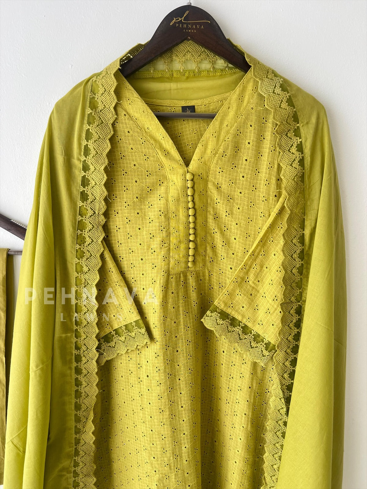 Cotacheck Embroidered Suit-Hkoba