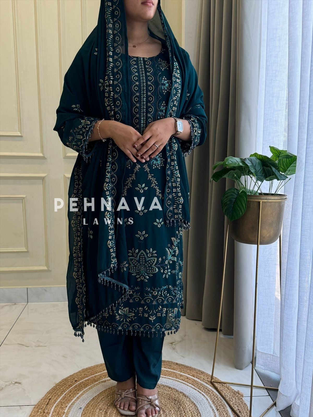 Heavy Embroidered Georgette Stylish Salwar
