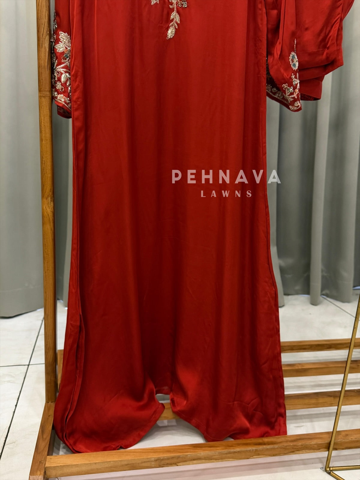 Premium Crepe Embroidered Suit