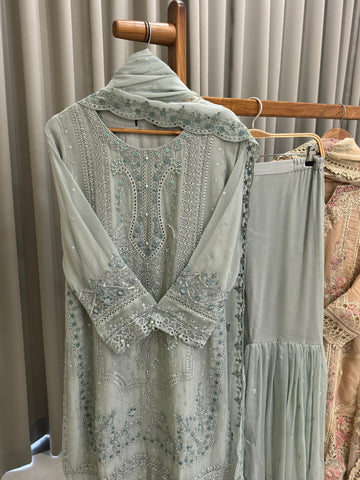 Luxurious Sadabahar Mahpara Chiffon Suit-3566
