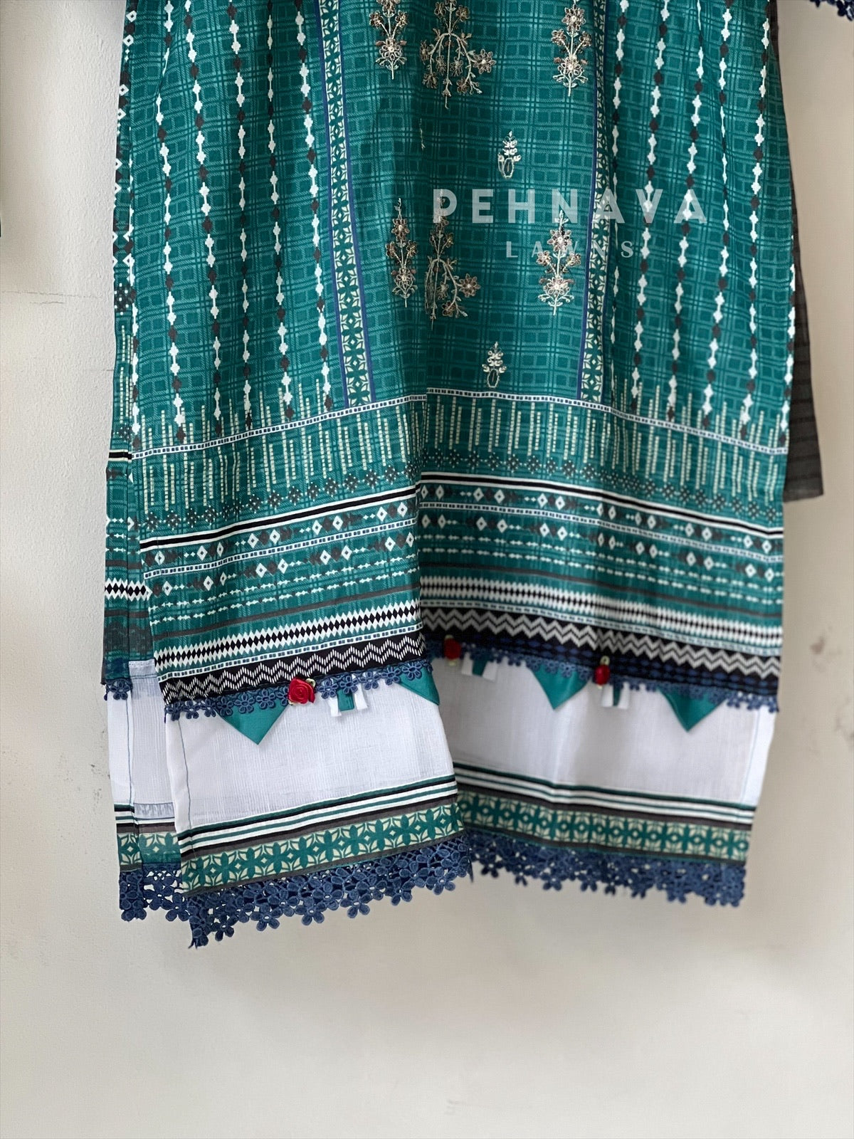 Embroidered Casual Ready To Wear Suit-21009-10