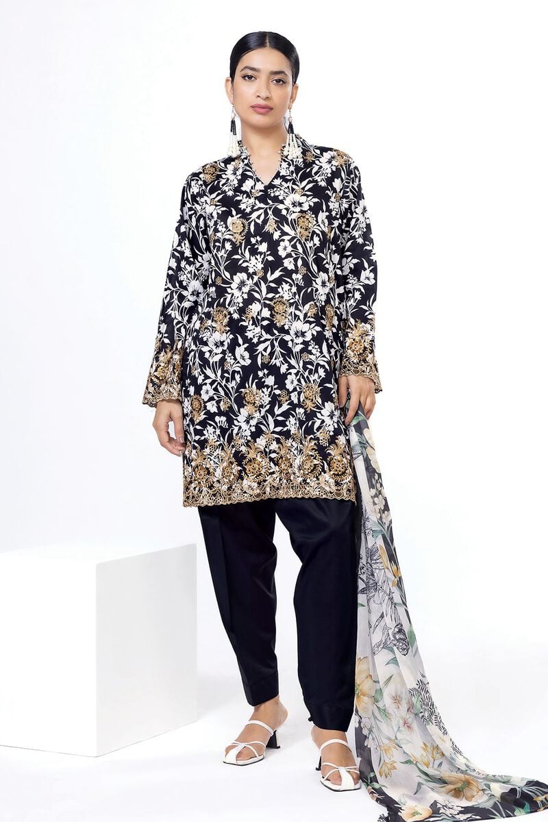 Khaadi Unstitched embroidered Lawn suit-7937